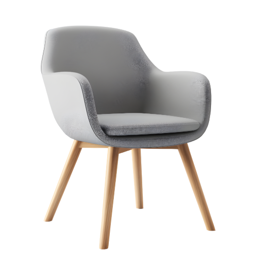 Minimalist Gray Dining Chair