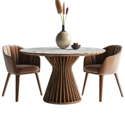 Modern Walnut Dining Set